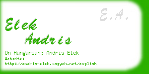 elek andris business card